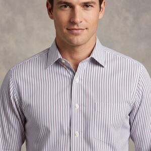 Brooks Brothers Men's Dress Shirt 16.5 33 Non-Iron Supima Cotton Stripe Classic